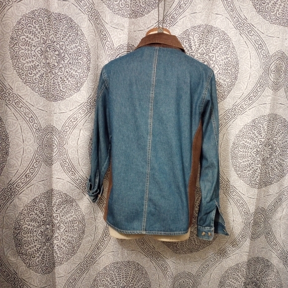 Austin Clothing Co. Western Cowgirl Denim Corduroy Button Down Size Medium - Picture 2 of 13